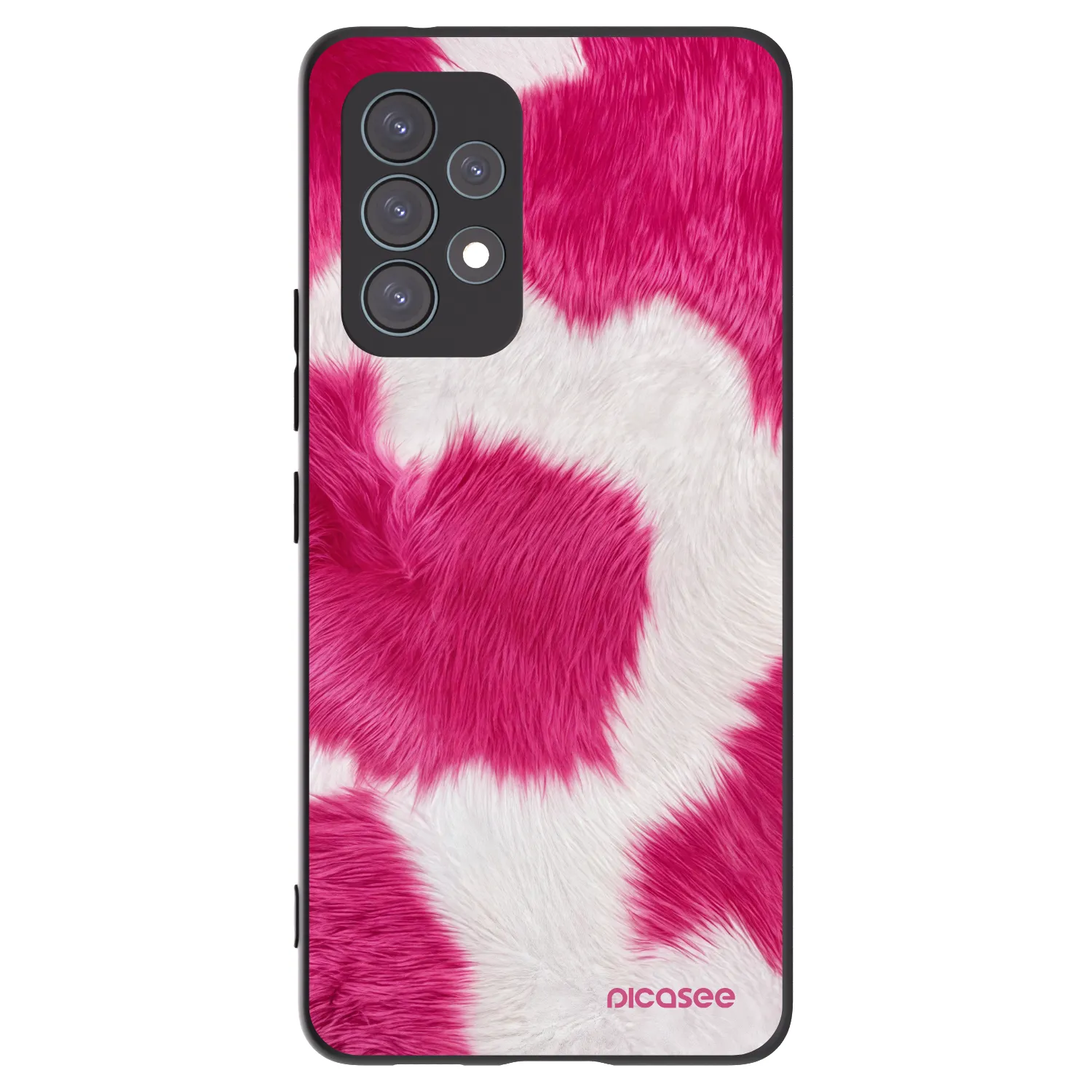 Picasee fekete szilikon tok az alábbi mobiltelefonokra Samsung Galaxy A53 5G A536 - Pink Moo