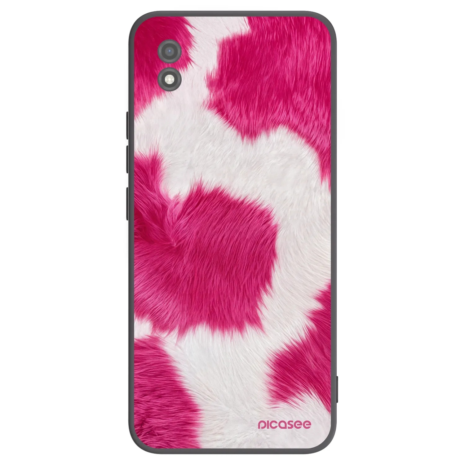 Picasee fekete szilikon tok az alábbi mobiltelefonokra Realme C11 (2021) - Pink Moo