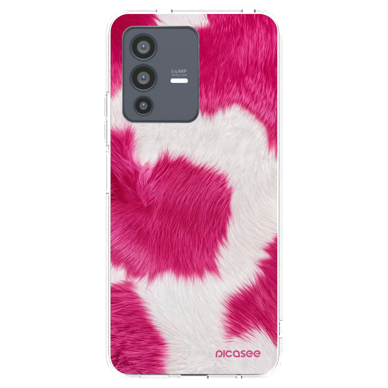 Picasee átlátszó szilikon tok az alábbi mobiltelefonokra Vivo V23 5G - Pink Moo