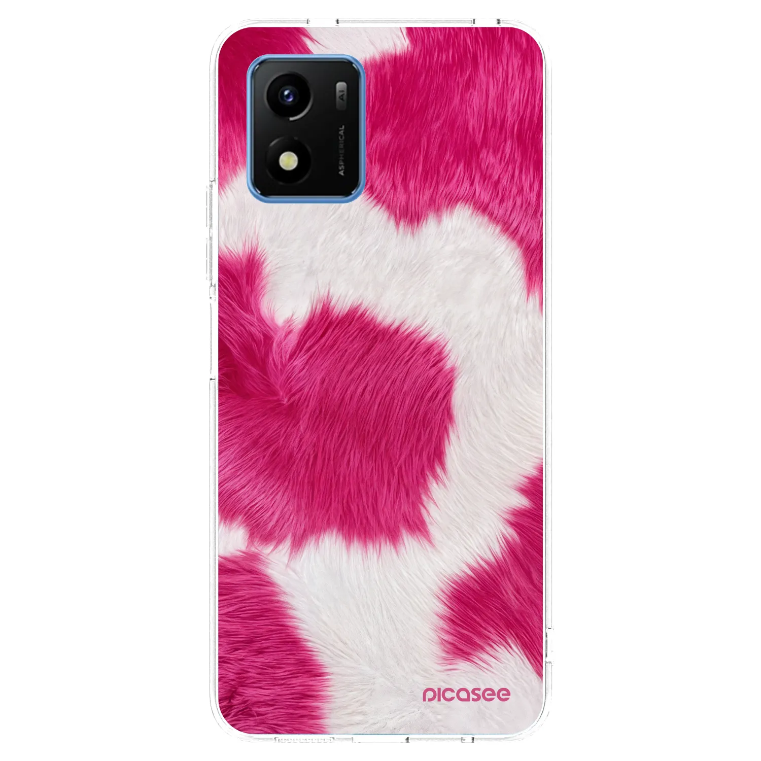 Picasee átlátszó szilikon tok az alábbi mobiltelefonokra Vivo Y01 - Pink Moo