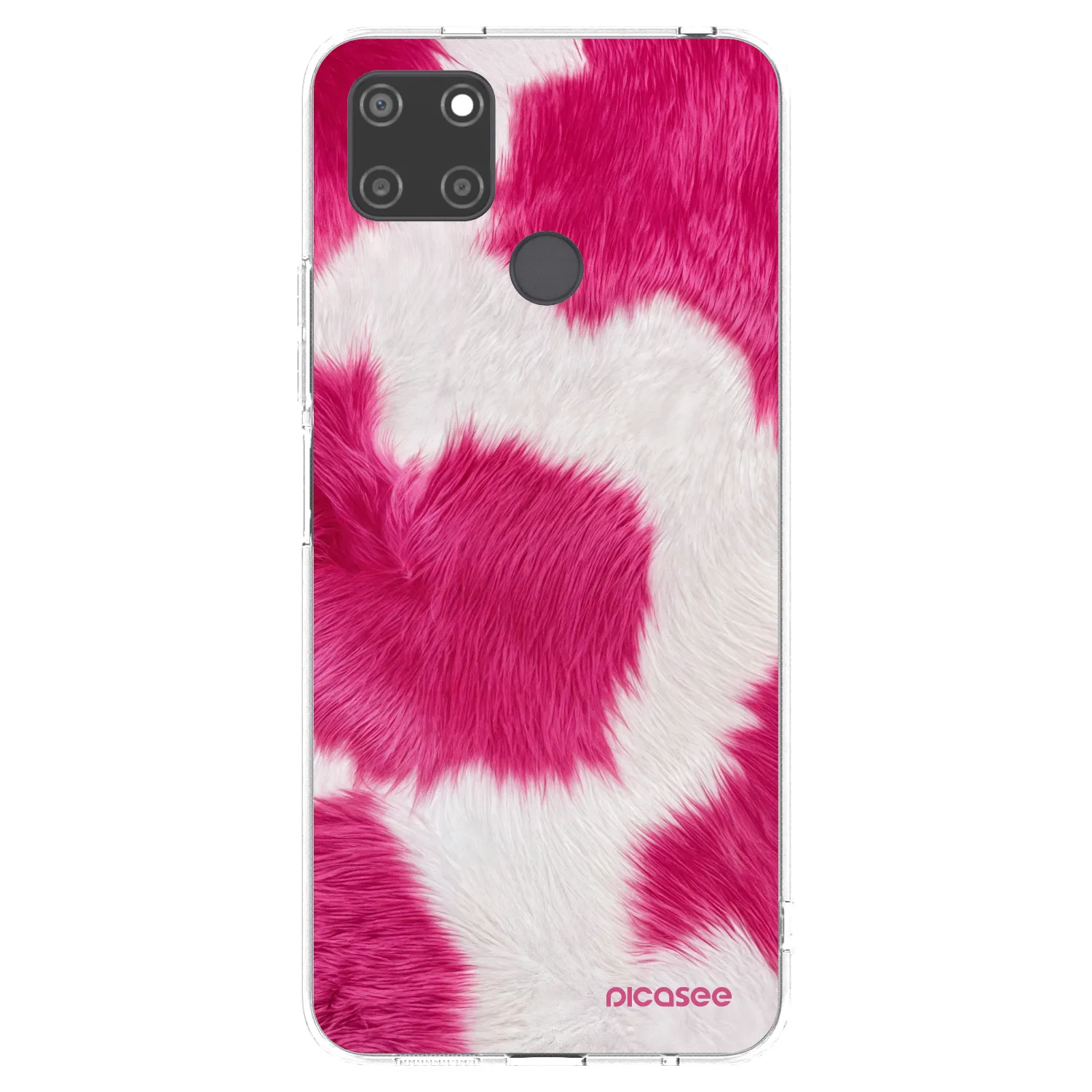 Picasee átlátszó szilikon tok az alábbi mobiltelefonokra Realme C21Y - Pink Moo