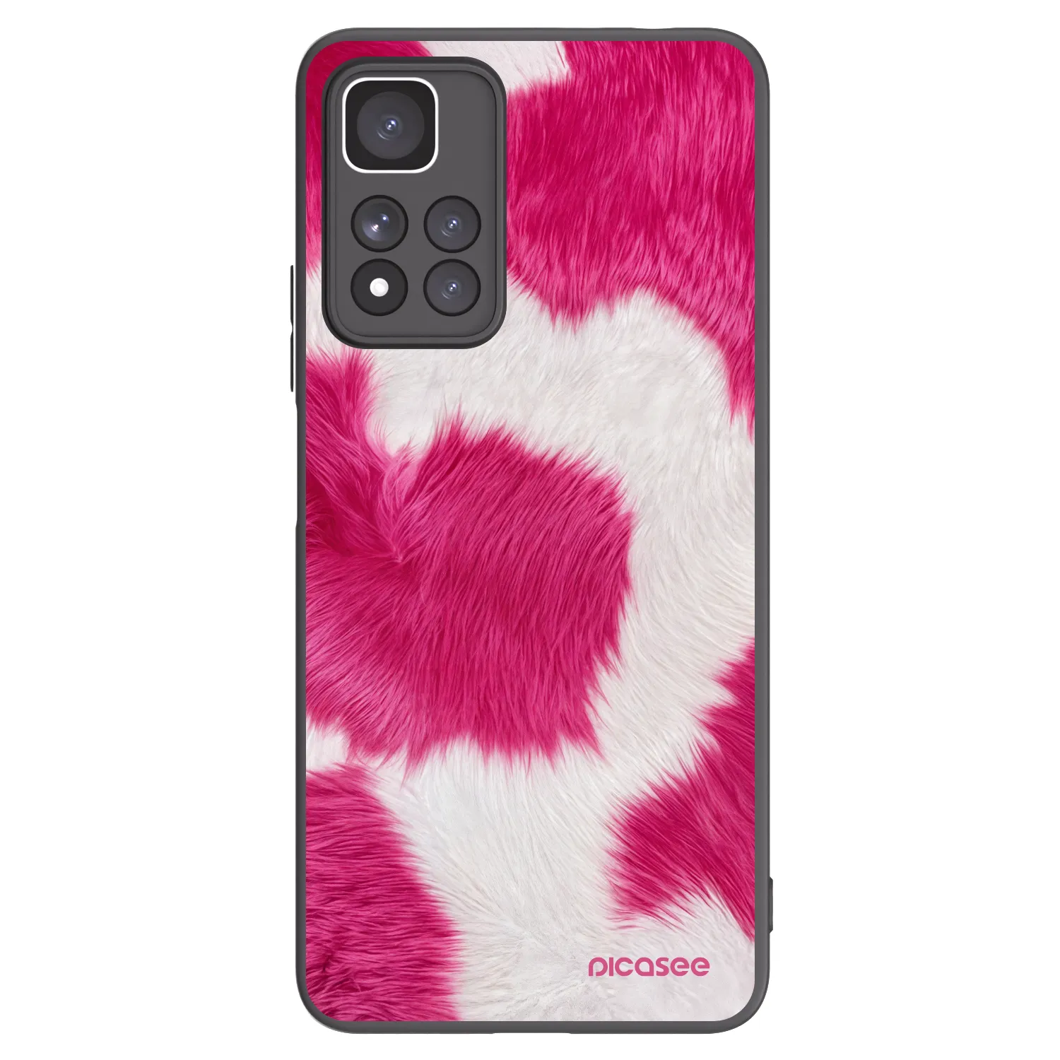 Picasee fekete szilikon tok az alábbi mobiltelefonokra Xiaomi Redmi Note 11 Pro+ 5G - Pink Moo
