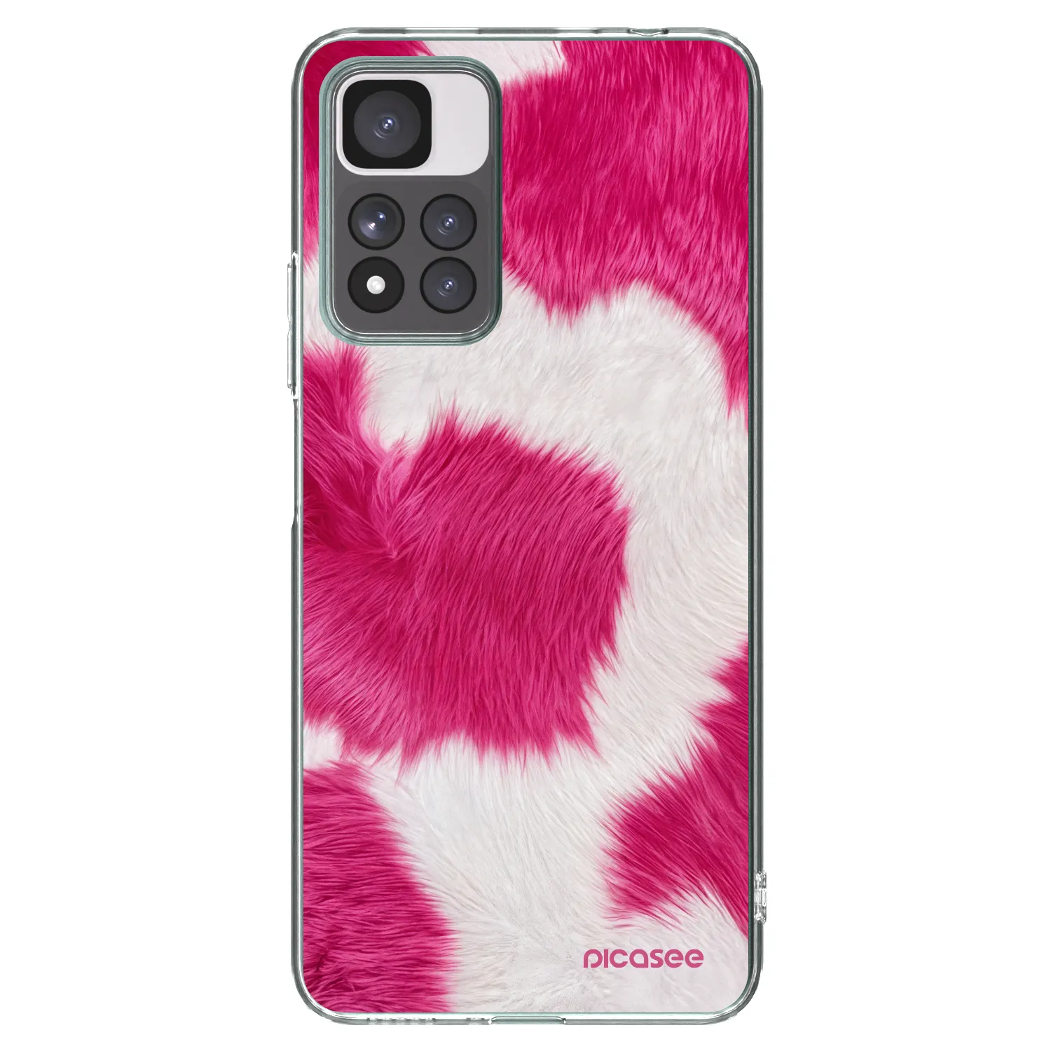 Picasee átlátszó szilikon tok az alábbi mobiltelefonokra Xiaomi Redmi Note 11 Pro+ 5G - Pink Moo