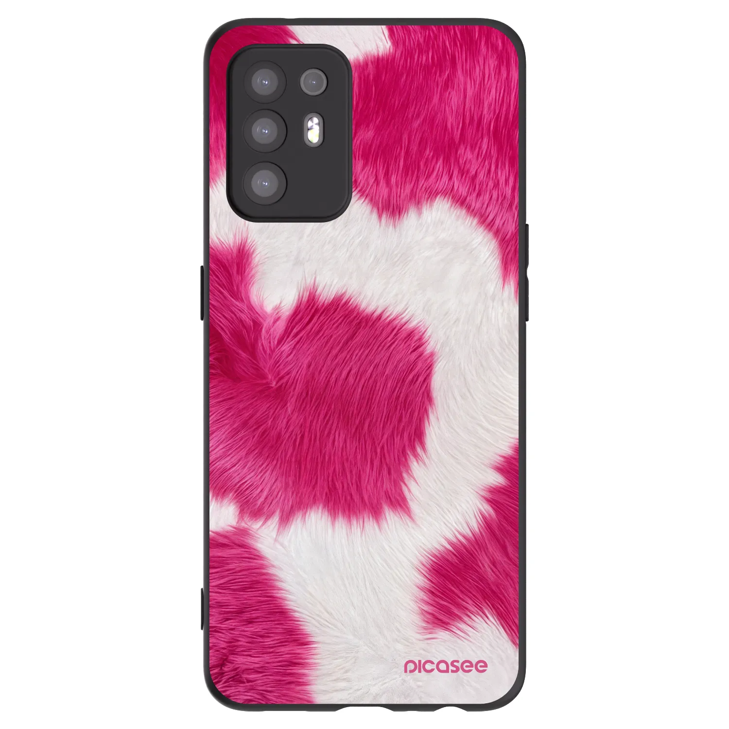 Picasee fekete szilikon tok az alábbi mobiltelefonokra OPPO A94 5G - Pink Moo