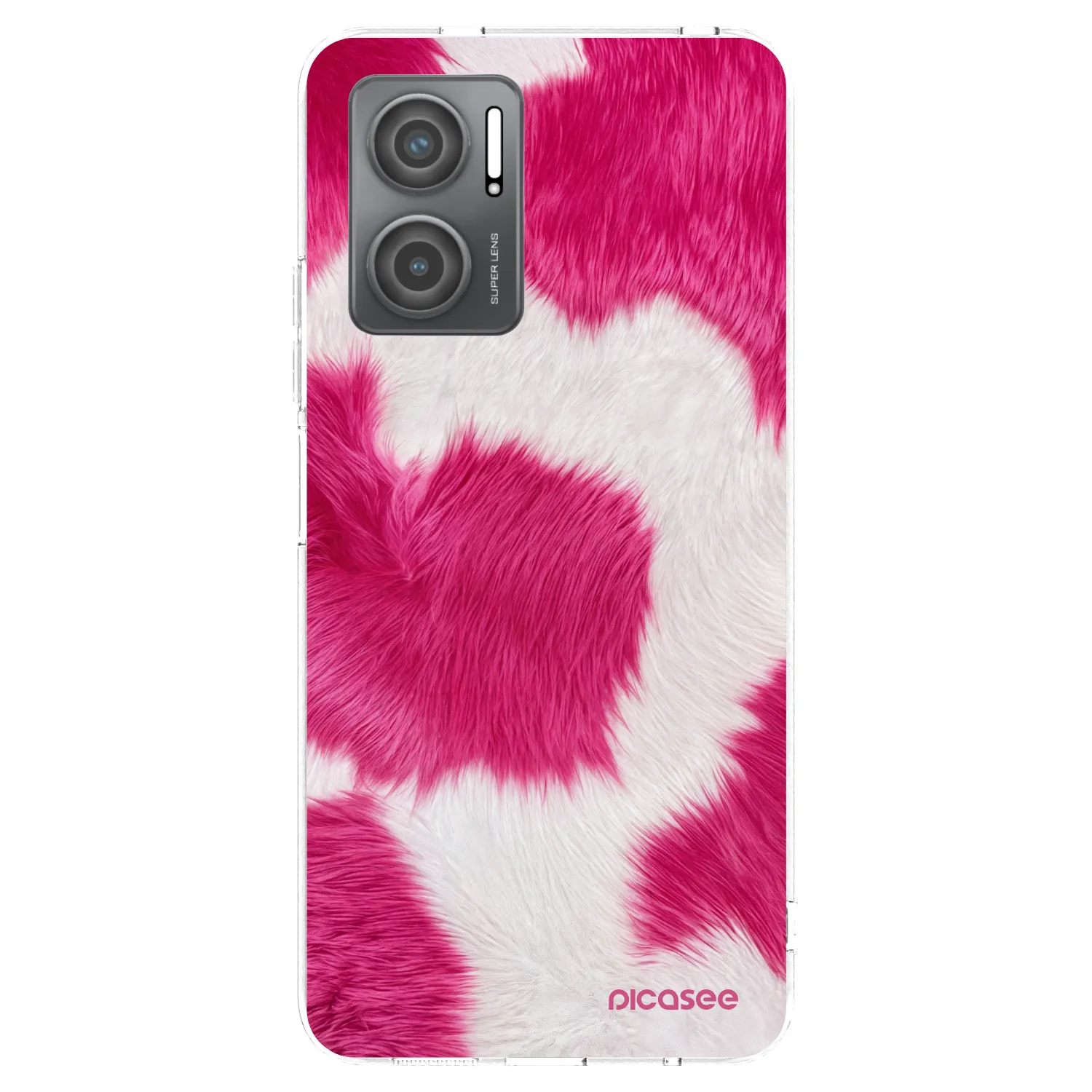 Picasee átlátszó szilikon tok az alábbi mobiltelefonokra Xiaomi Redmi 10 5G - Pink Moo