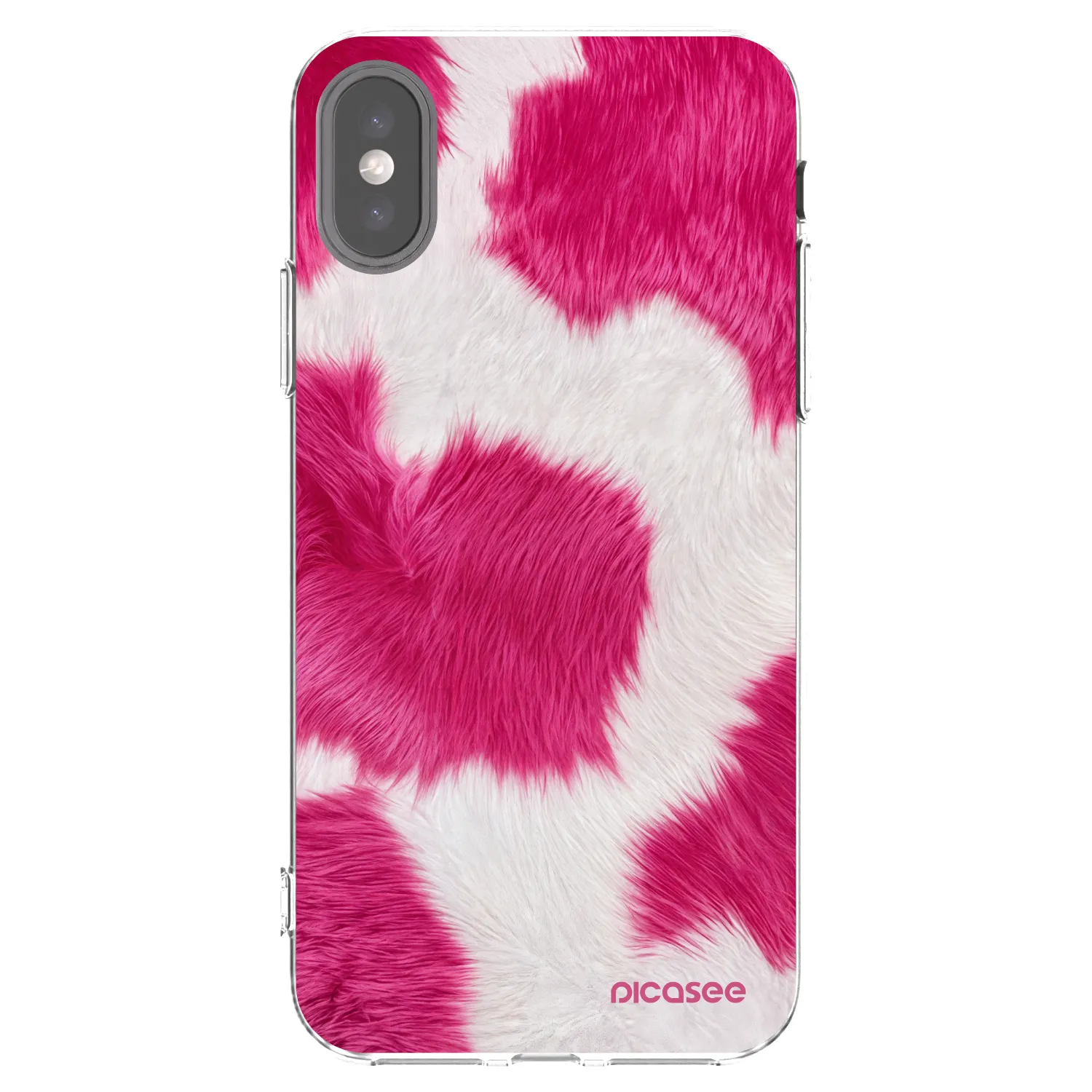 Picasee átlátszó szilikon tok az alábbi mobiltelefonokra Apple iPhone X/XS - Pink Moo