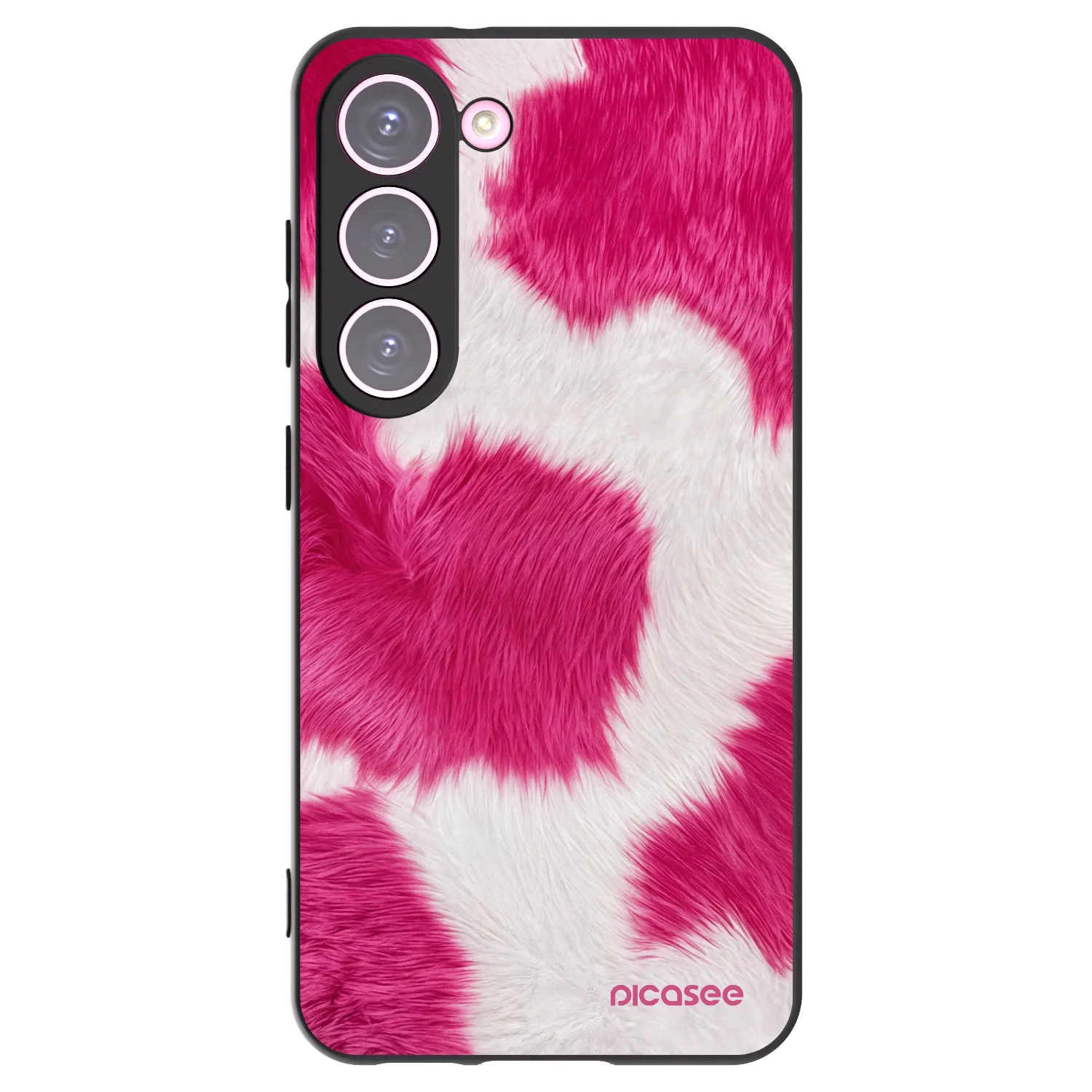 Picasee fekete szilikon tok az alábbi mobiltelefonokra Samsung Galaxy S23 5G - Pink Moo