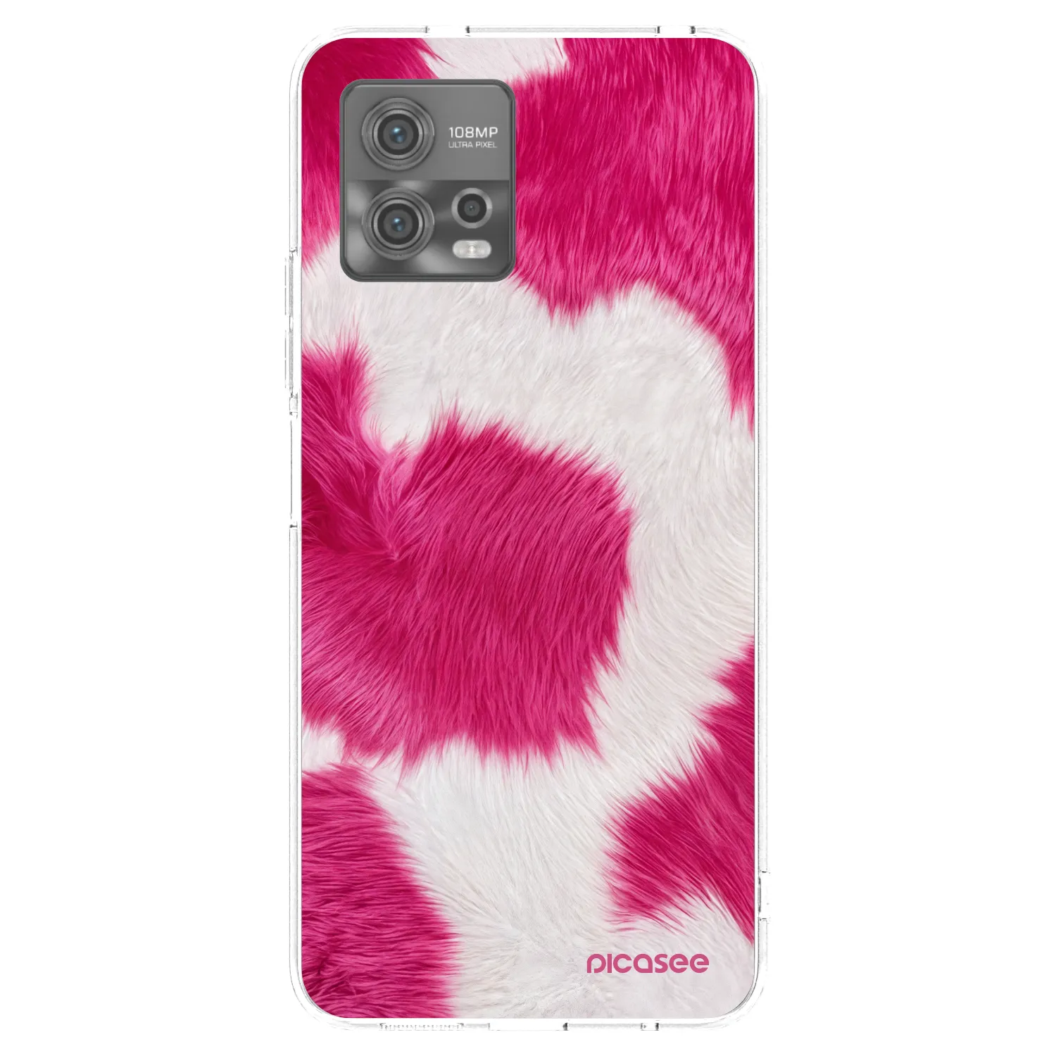 Picasee átlátszó szilikon tok az alábbi mobiltelefonokra Motorola Moto G72 - Pink Moo