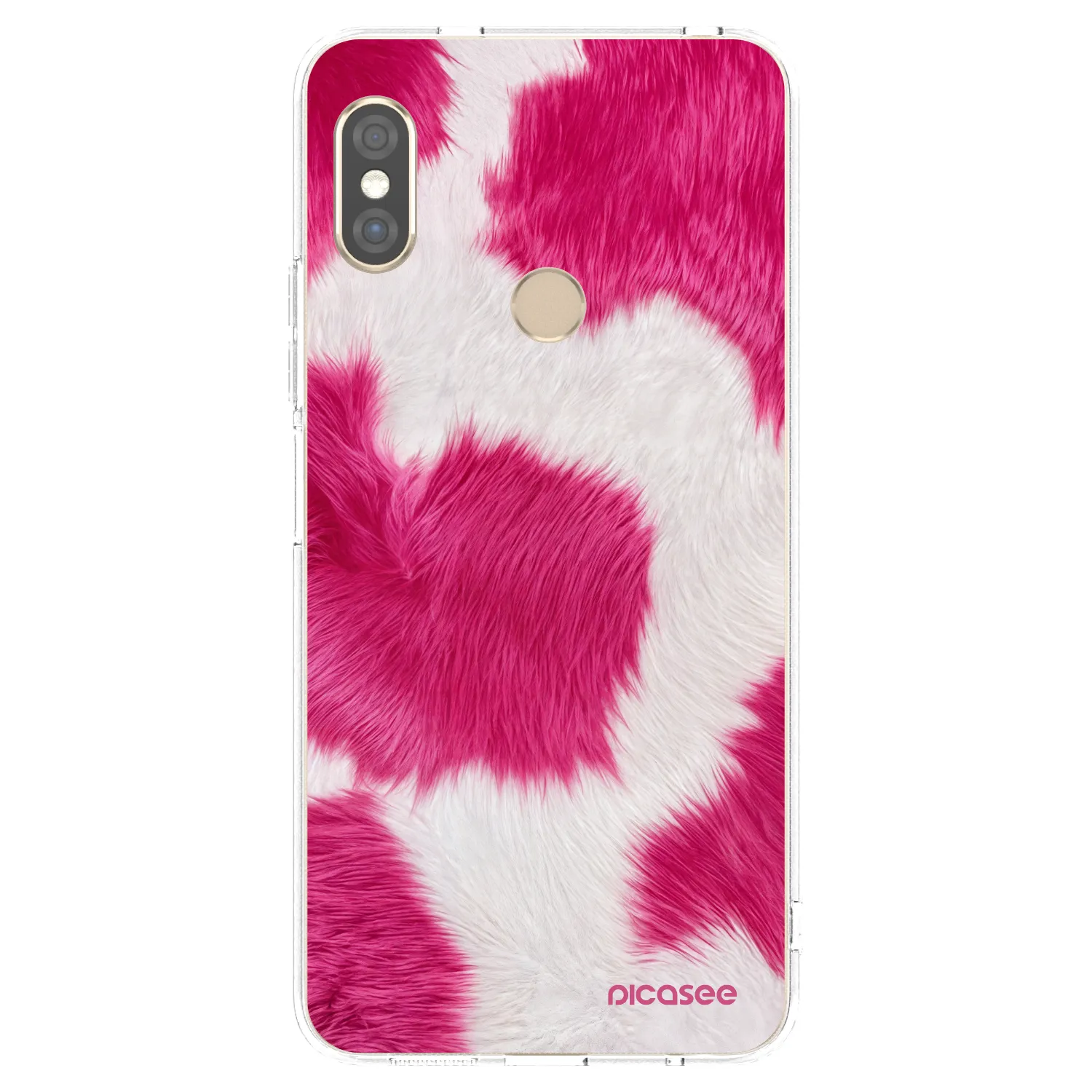 Picasee átlátszó szilikon tok az alábbi mobiltelefonokra Xiaomi Redmi Note 5 Global - Pink Moo