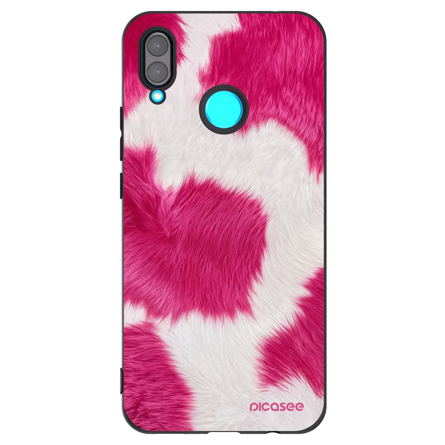Picasee fekete szilikon tok az alábbi mobiltelefonokra Huawei Nova 3 - Pink Moo