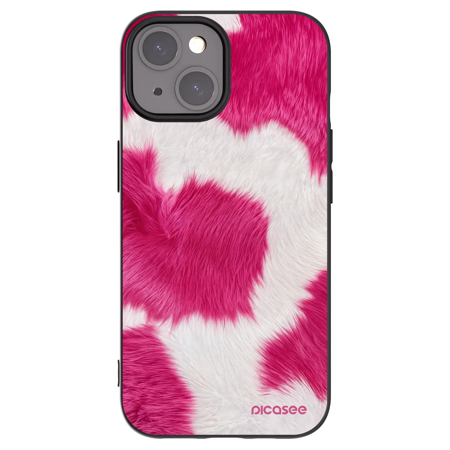 Picasee fekete szilikon tok az alábbi mobiltelefonokra Apple iPhone 15 - Pink Moo
