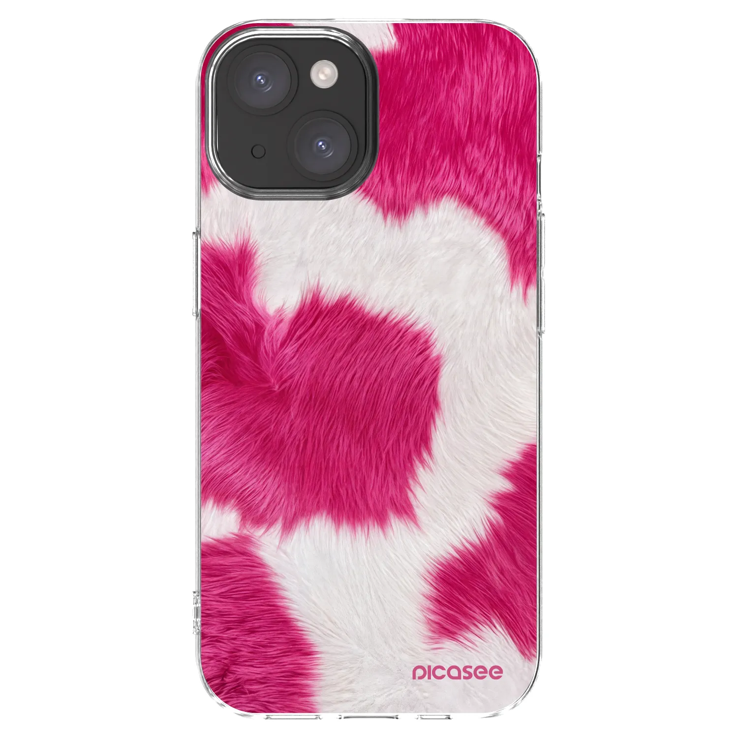 Picasee átlátszó szilikon tok az alábbi mobiltelefonokra Apple iPhone 15 - Pink Moo