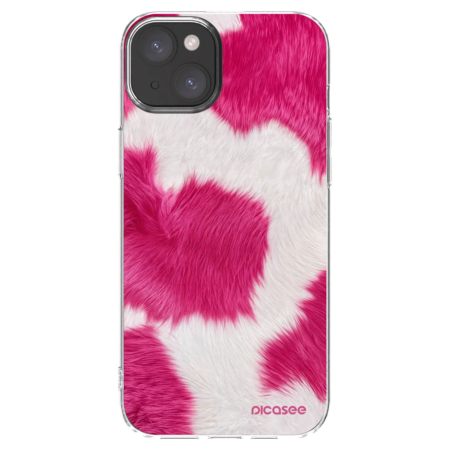 Picasee átlátszó szilikon tok az alábbi mobiltelefonokra Apple iPhone 15 Plus - Pink Moo