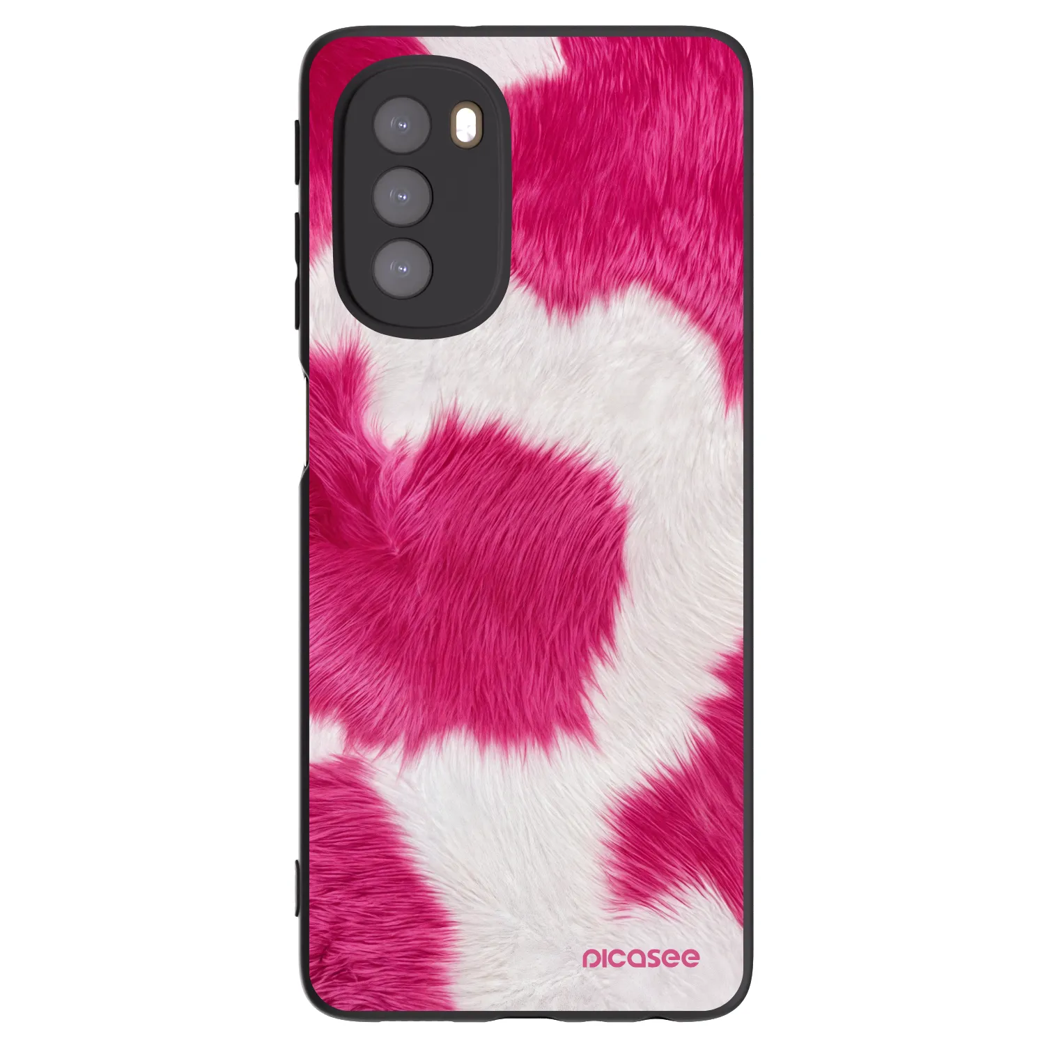 Picasee fekete szilikon tok az alábbi mobiltelefonokra Motorola Moto G51 - Pink Moo