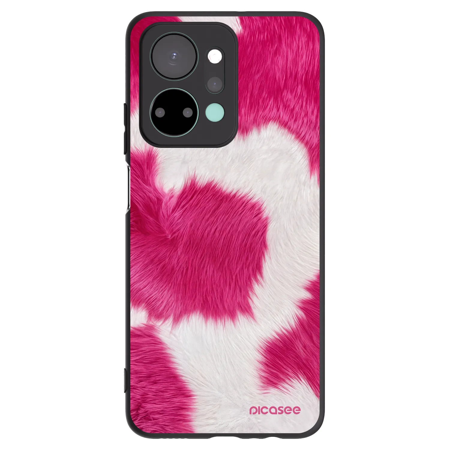 Picasee fekete szilikon tok az alábbi mobiltelefonokra Honor X7a - Pink Moo