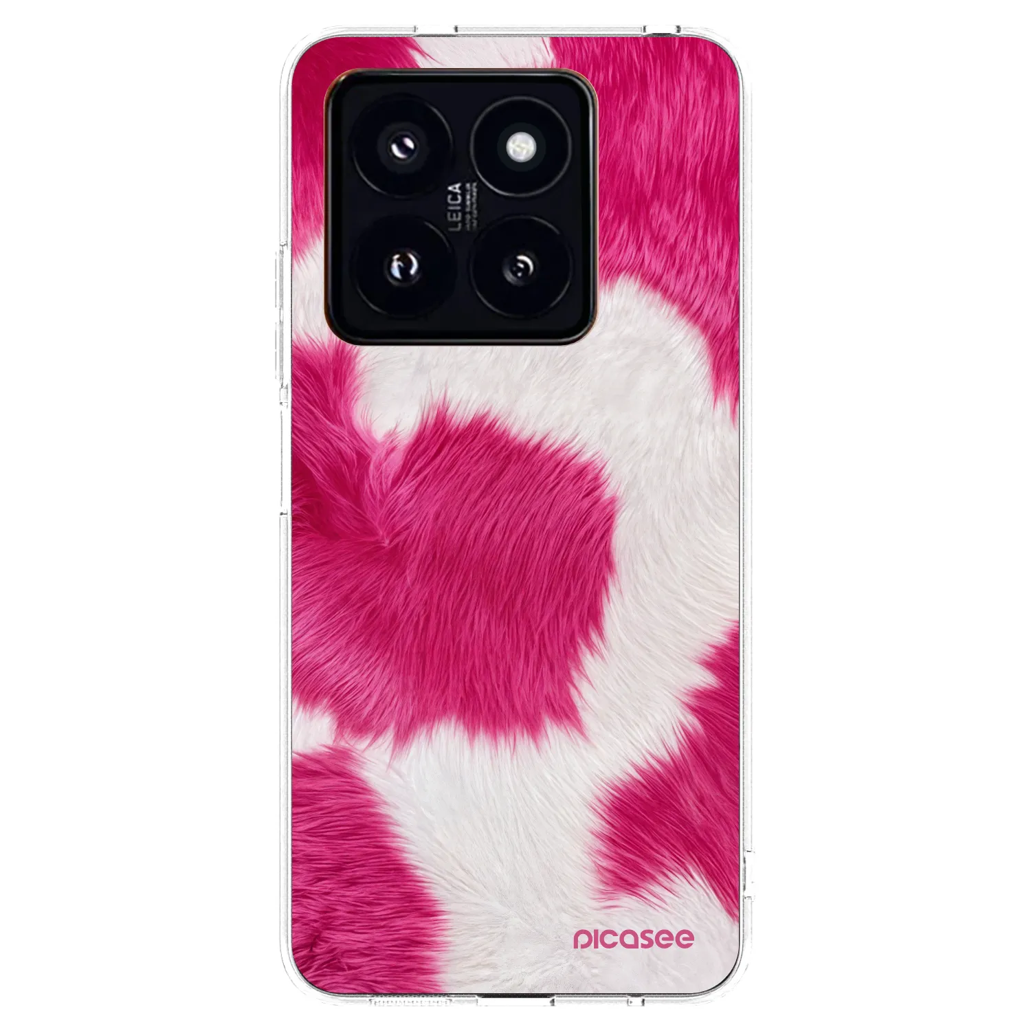 Picasee átlátszó szilikon tok az alábbi mobiltelefonokra Xiaomi 14 Pro - Pink Moo