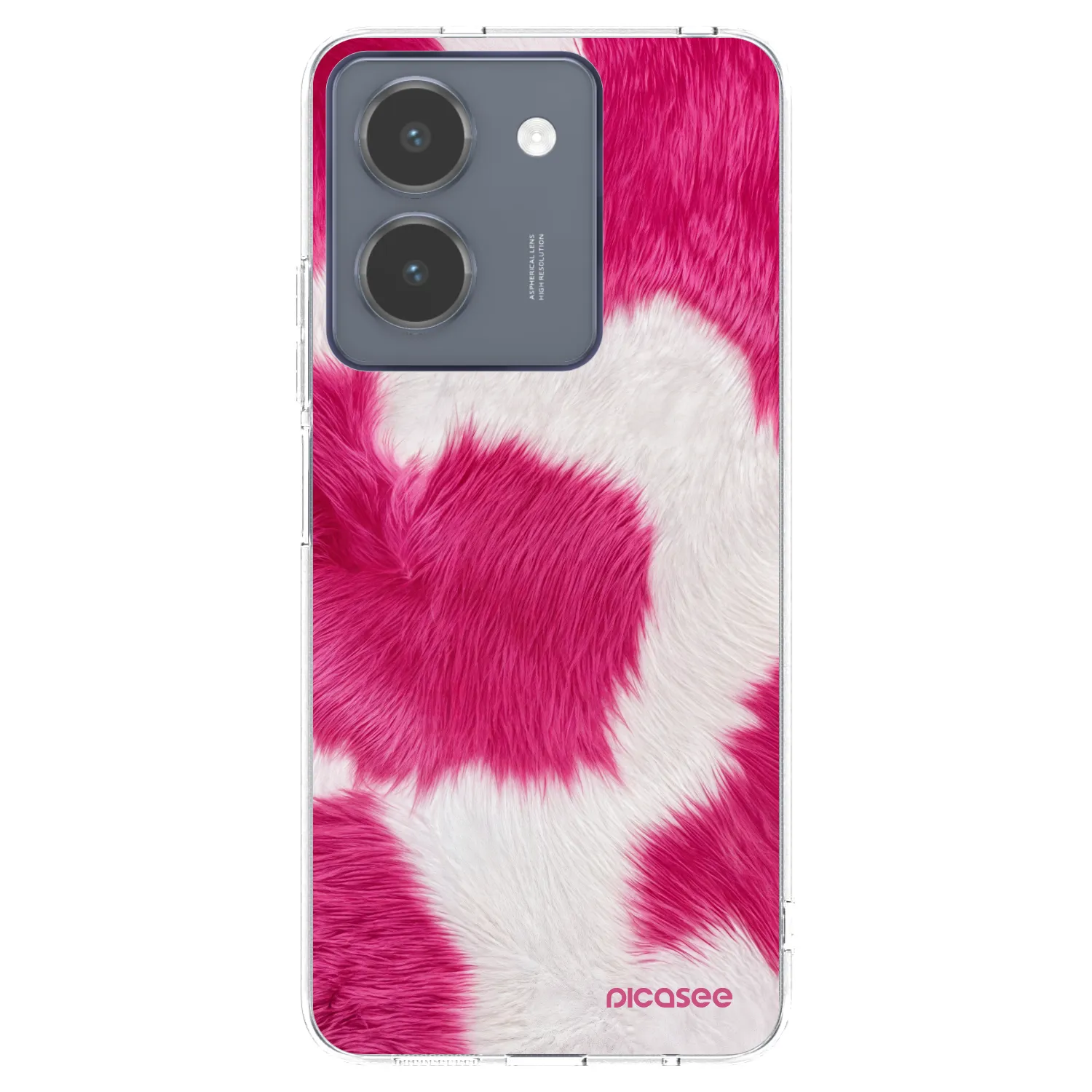 Picasee átlátszó szilikon tok az alábbi mobiltelefonokra Vivo Y36 4G - Pink Moo