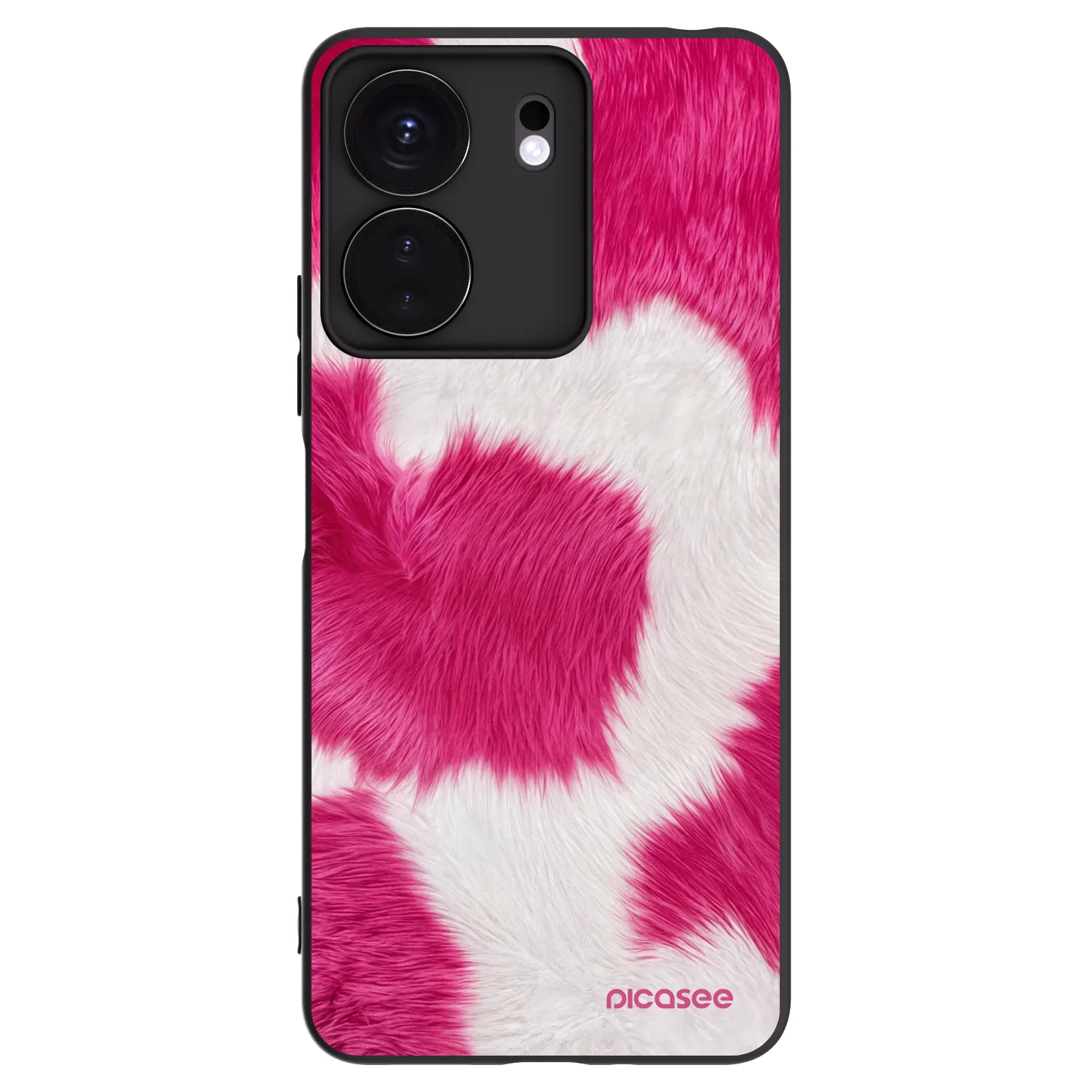 Picasee fekete szilikon tok az alábbi mobiltelefonokra Xiaomi Redmi 13C 4G - Pink Moo