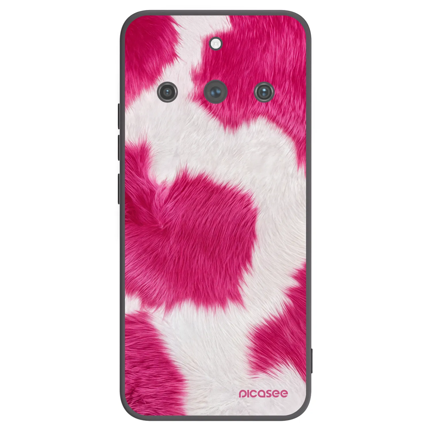Picasee fekete szilikon tok az alábbi mobiltelefonokra Realme 11 Pro+ - Pink Moo