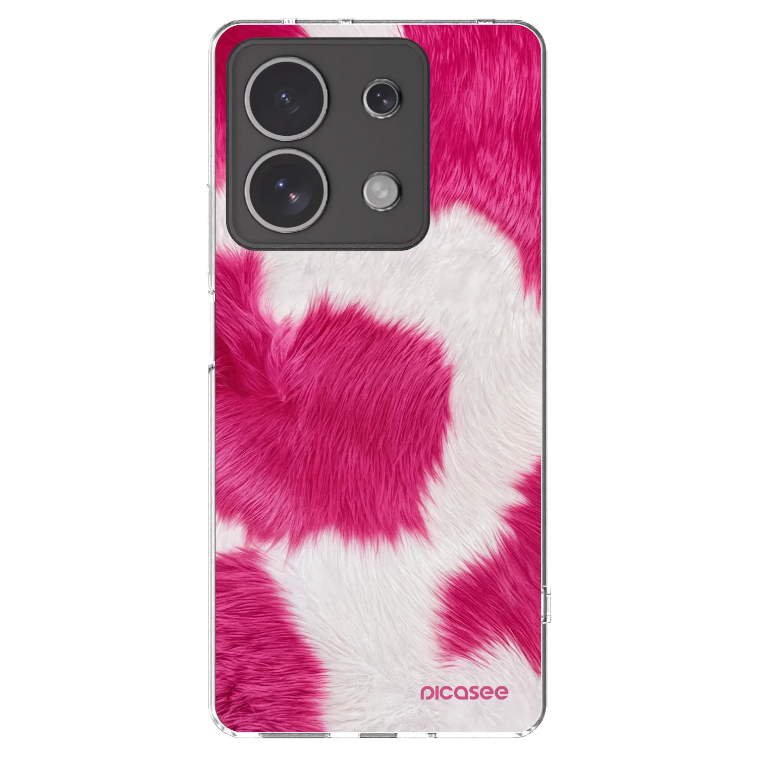 Picasee átlátszó szilikon tok az alábbi mobiltelefonokra Xiaomi Redmi Note 13 4G - Pink Moo