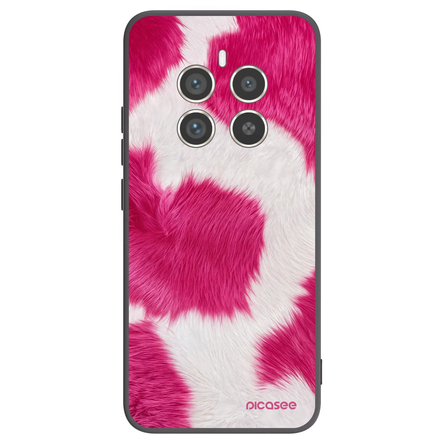 Picasee fekete szilikon tok az alábbi mobiltelefonokra Realme 12 Pro 5G - Pink Moo