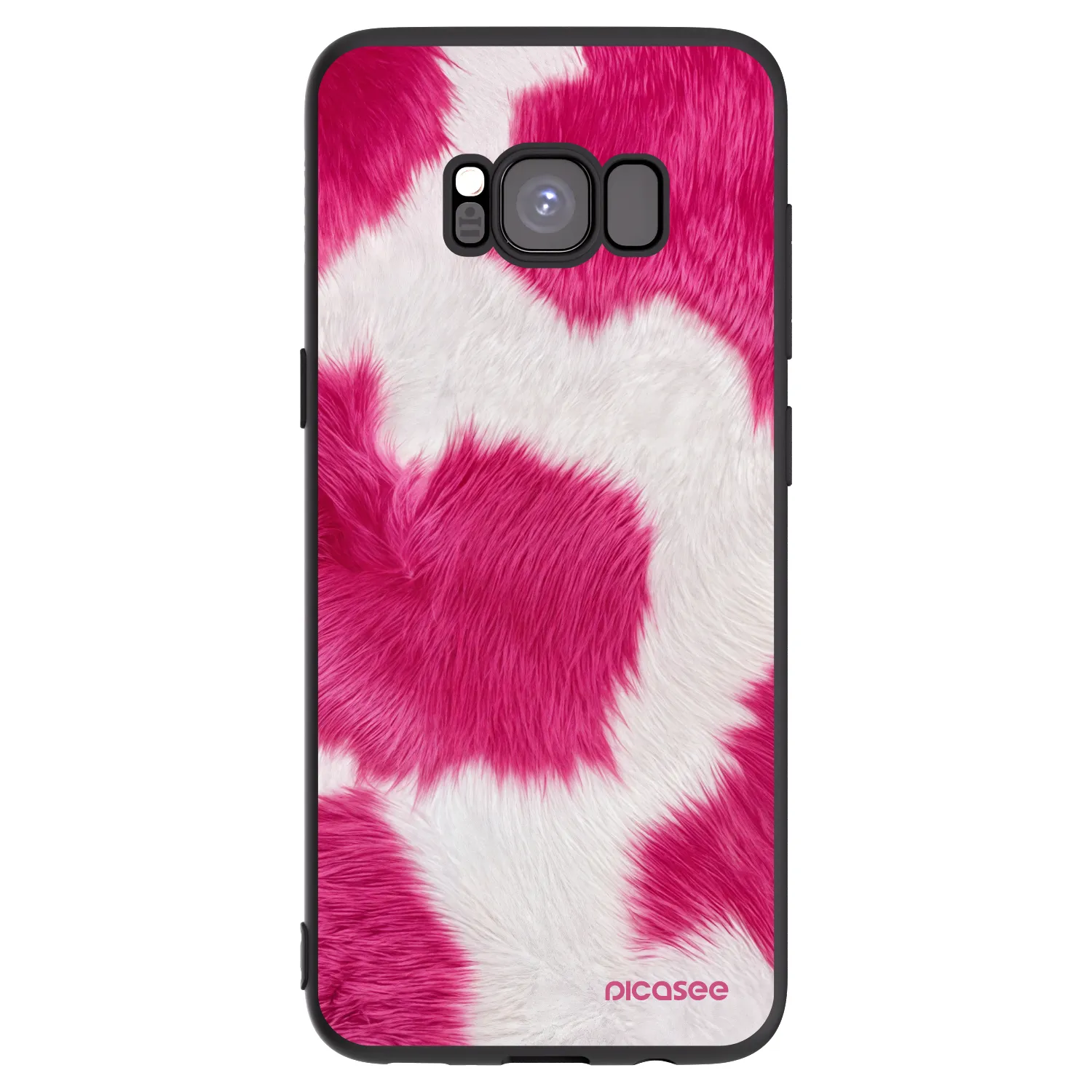 Picasee fekete szilikon tok az alábbi mobiltelefonokra Samsung Galaxy S8 G950F - Pink Moo