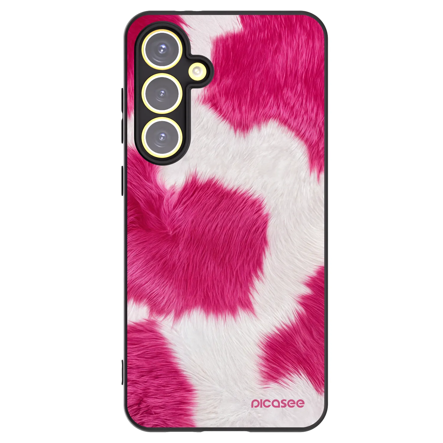 Picasee fekete szilikon tok az alábbi mobiltelefonokra Samsung Galaxy S24 FE S721B - Pink Moo