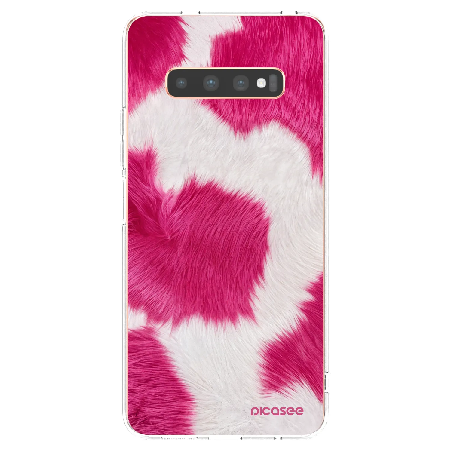 Picasee átlátszó szilikon tok az alábbi mobiltelefonokra Samsung Galaxy S10 Plus G975 - Pink Moo