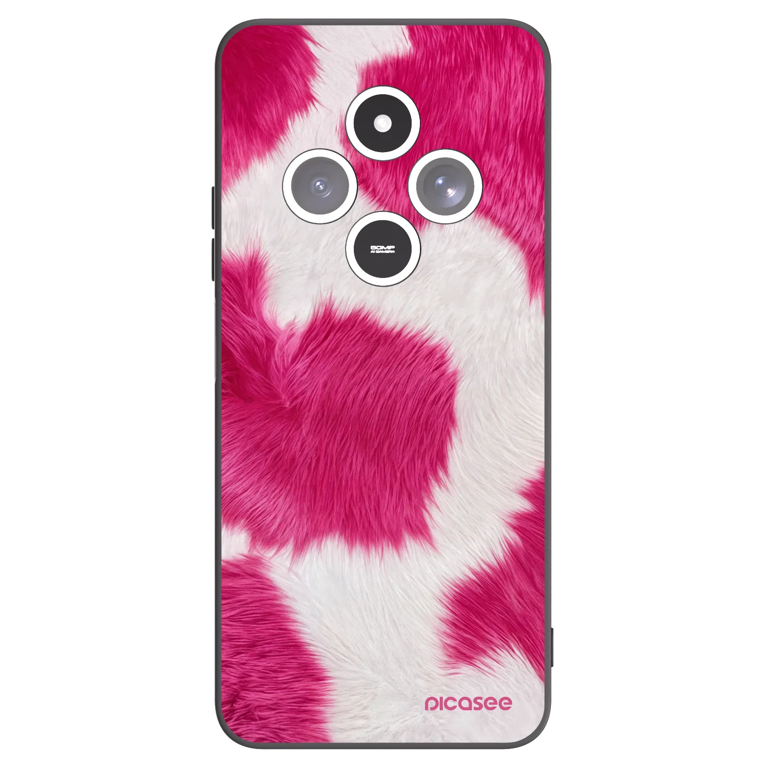 Picasee fekete szilikon tok az alábbi mobiltelefonokra Xiaomi Redmi 14C - Pink Moo