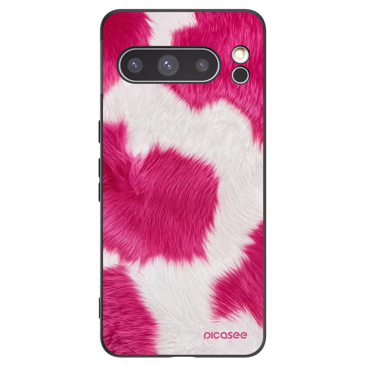 Picasee fekete szilikon tok az alábbi mobiltelefonokra Google Pixel 8 Pro - Pink Moo