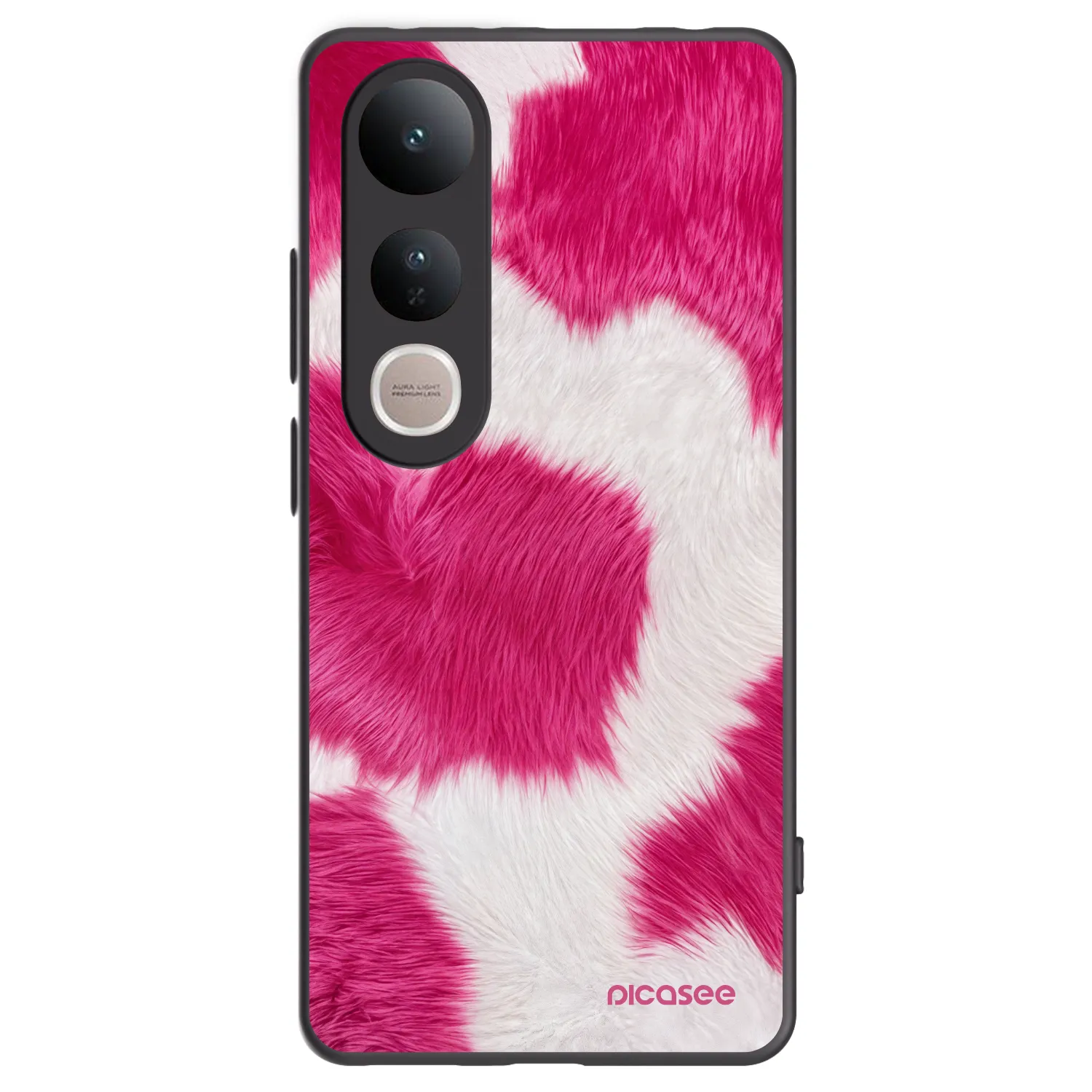 Picasee fekete szilikon tok az alábbi mobiltelefonokra Vivo V50 Lite 5G - Pink Moo