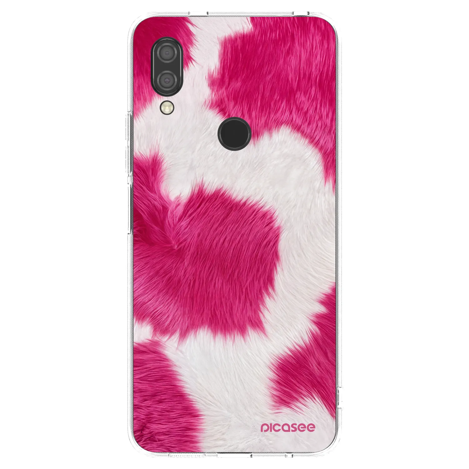 Picasee átlátszó szilikon tok az alábbi mobiltelefonokra Xiaomi Redmi 7 - Pink Moo
