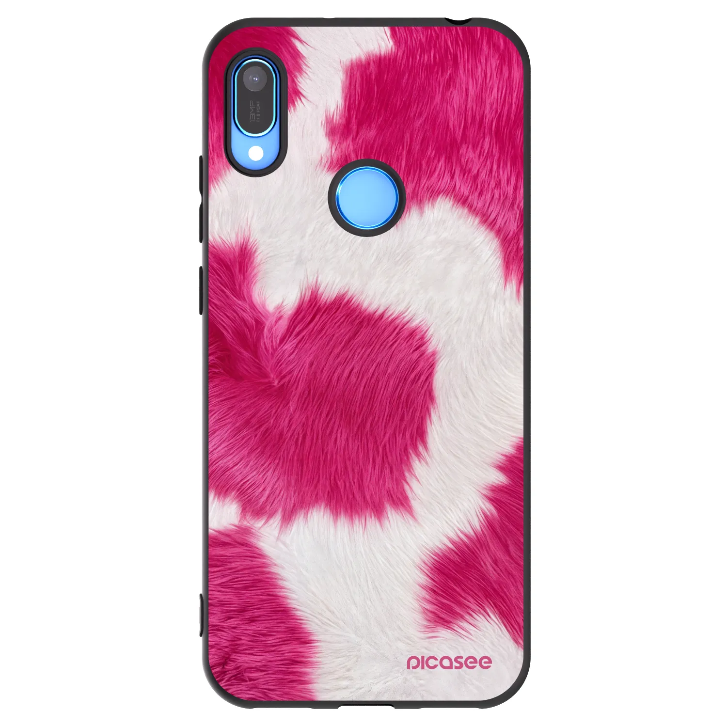 Picasee fekete szilikon tok az alábbi mobiltelefonokra Huawei Y6 2019 - Pink Moo