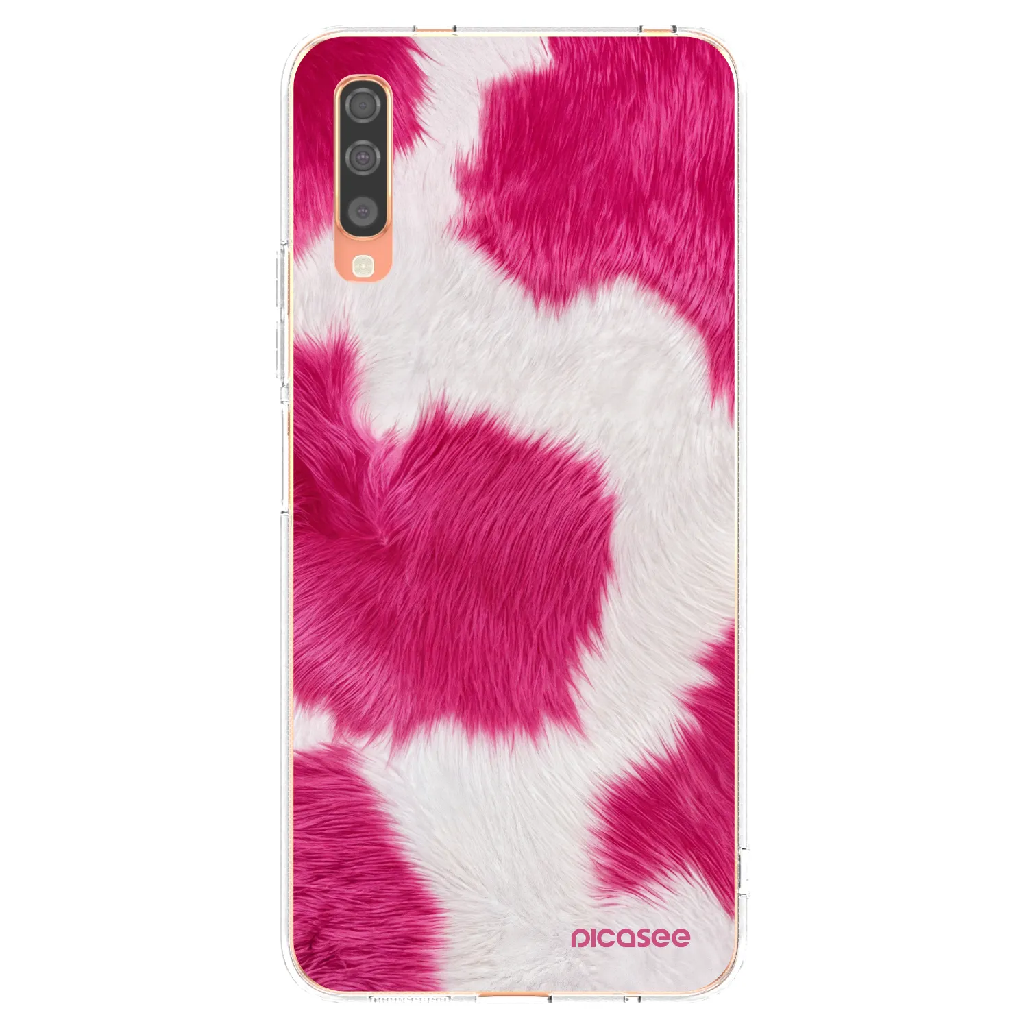 Picasee átlátszó szilikon tok az alábbi mobiltelefonokra Samsung Galaxy A70 A705F - Pink Moo