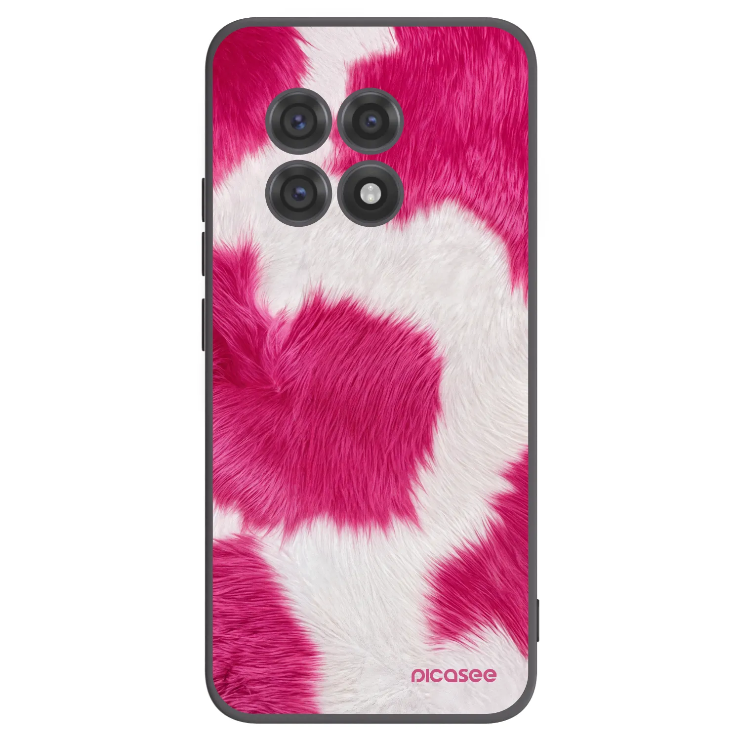 Picasee fekete szilikon tok az alábbi mobiltelefonokra OnePlus 13R 5G - Pink Moo