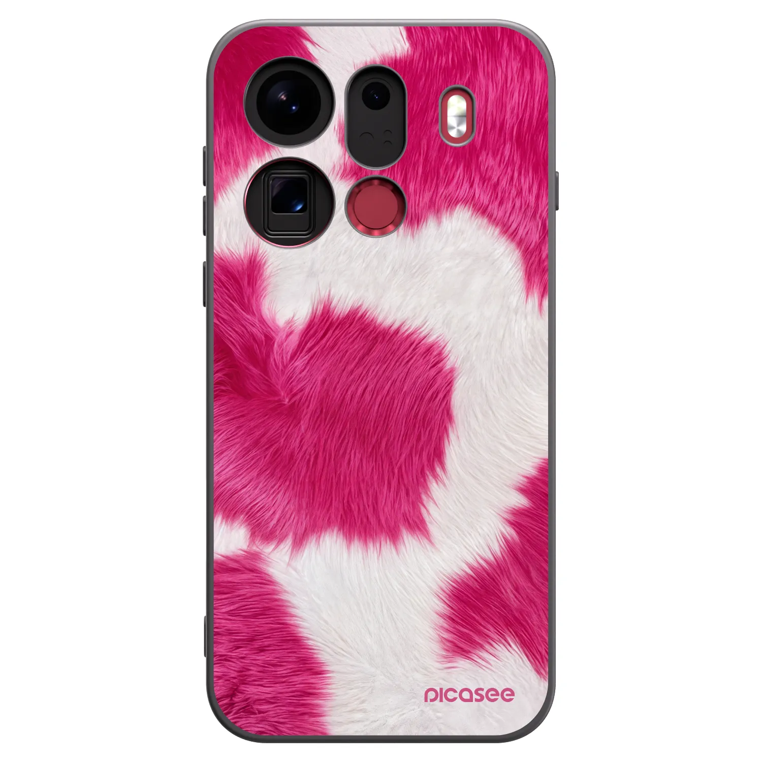 Picasee fekete szilikon tok az alábbi mobiltelefonokra OPPO Find X9 Pro - Pink Moo