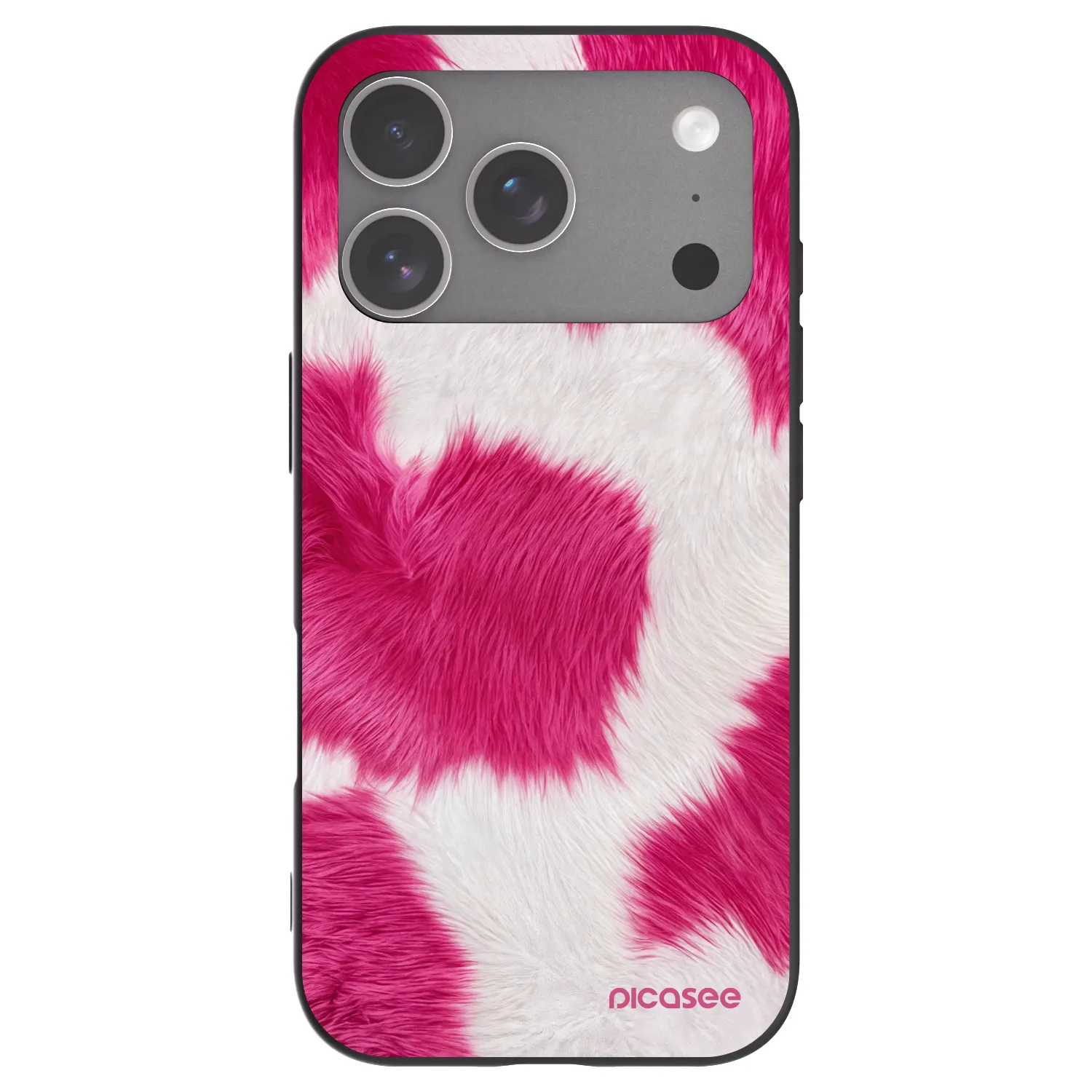 Picasee fekete szilikon tok az alábbi mobiltelefonokra Apple iPhone 18 Pro - Pink Moo