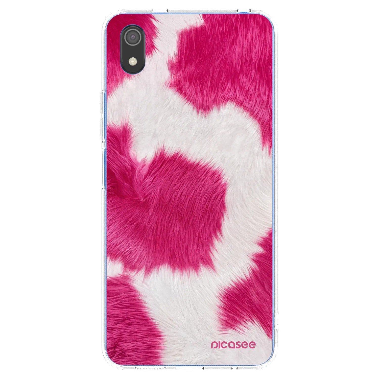 Picasee átlátszó szilikon tok az alábbi mobiltelefonokra Xiaomi Redmi 7A - Pink Moo