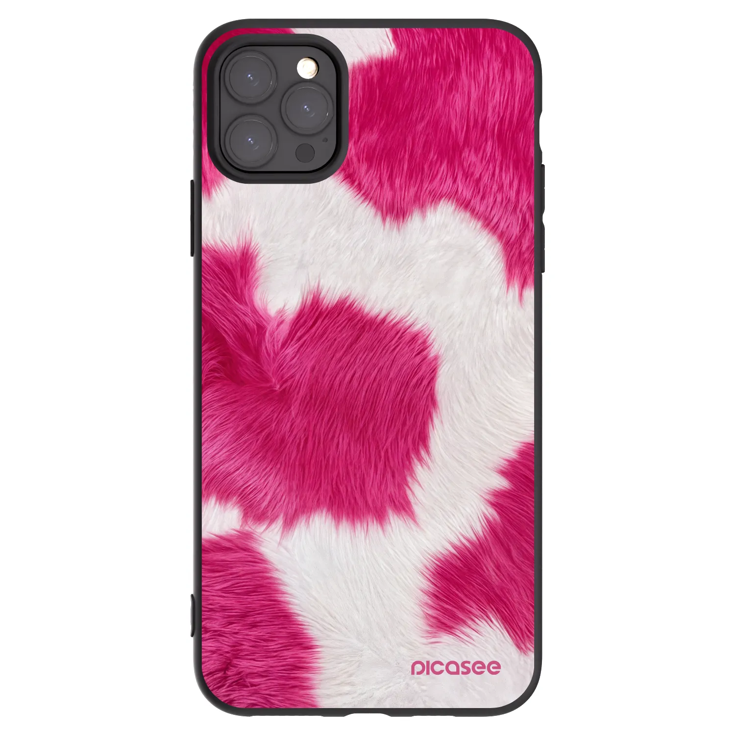 Picasee fekete szilikon tok az alábbi mobiltelefonokra Apple iPhone 11 Pro Max - Pink Moo