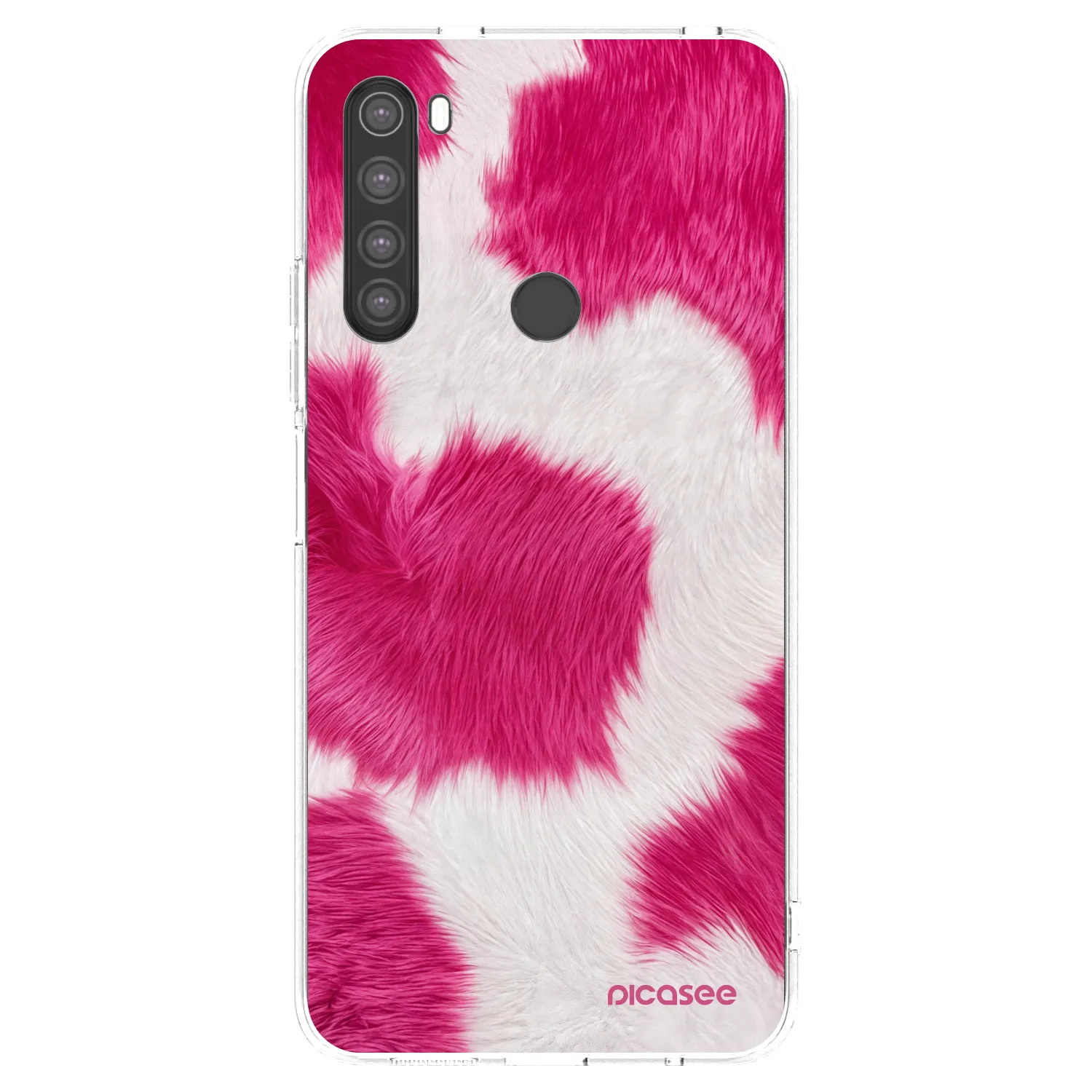 Picasee átlátszó szilikon tok az alábbi mobiltelefonokra Xiaomi Redmi Note 8 - Pink Moo