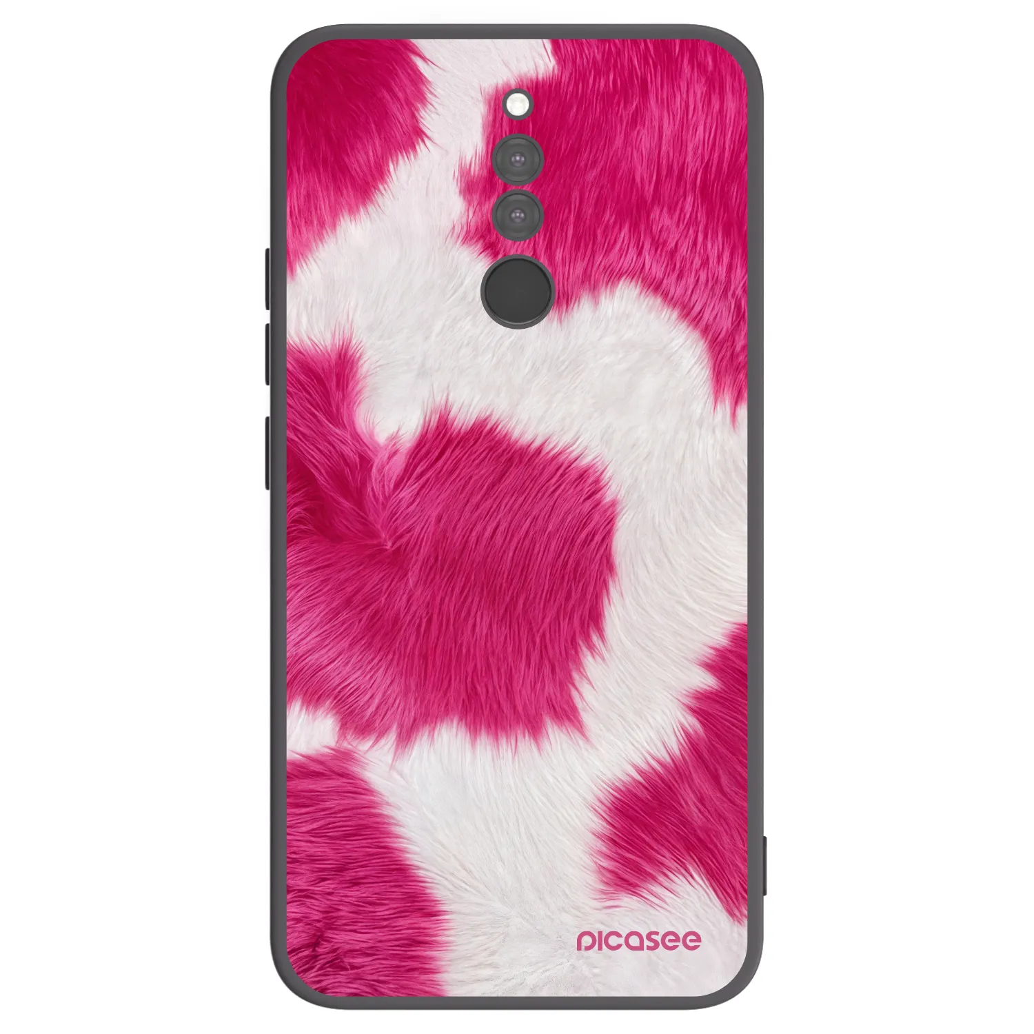 Picasee fekete szilikon tok az alábbi mobiltelefonokra Xiaomi Redmi 8 - Pink Moo