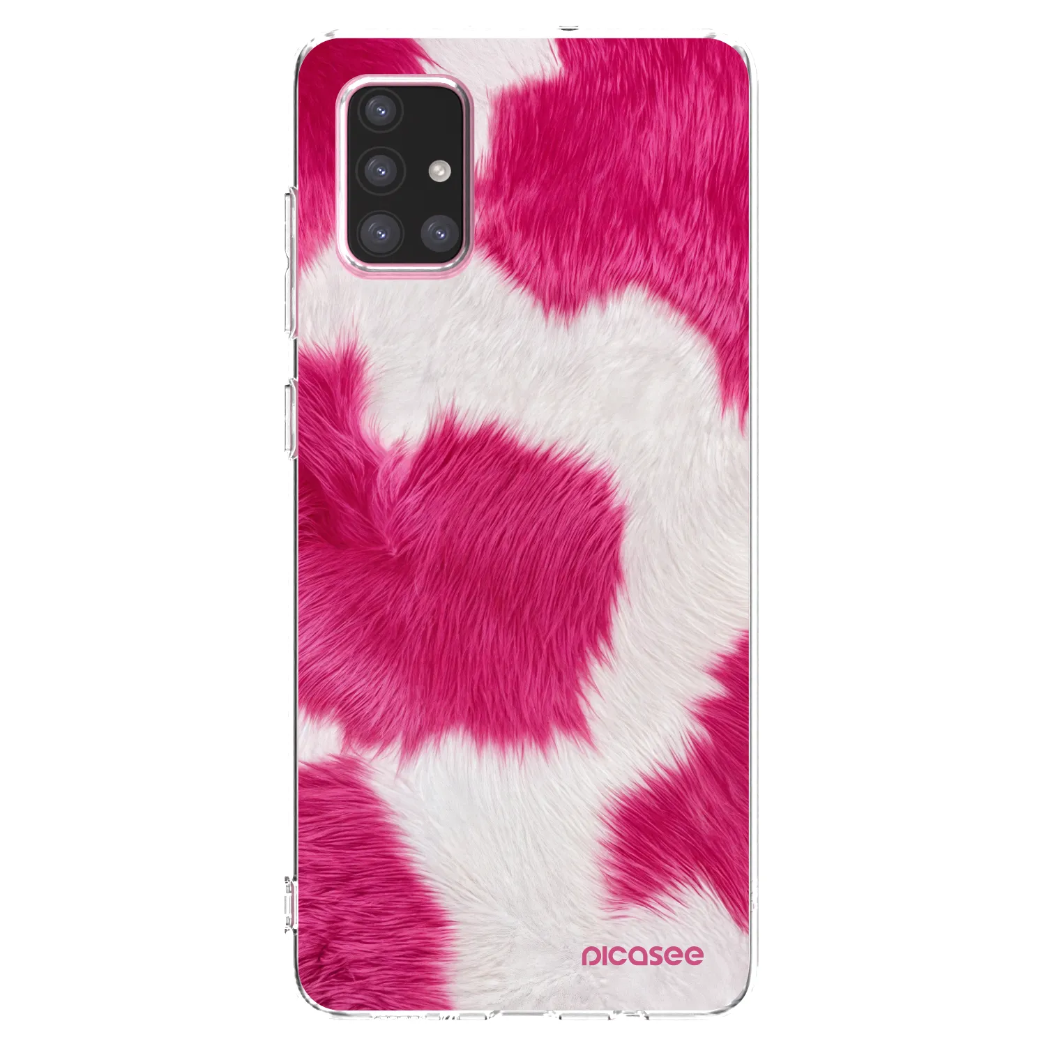 Picasee átlátszó szilikon tok az alábbi mobiltelefonokra Samsung Galaxy A71 A715F - Pink Moo