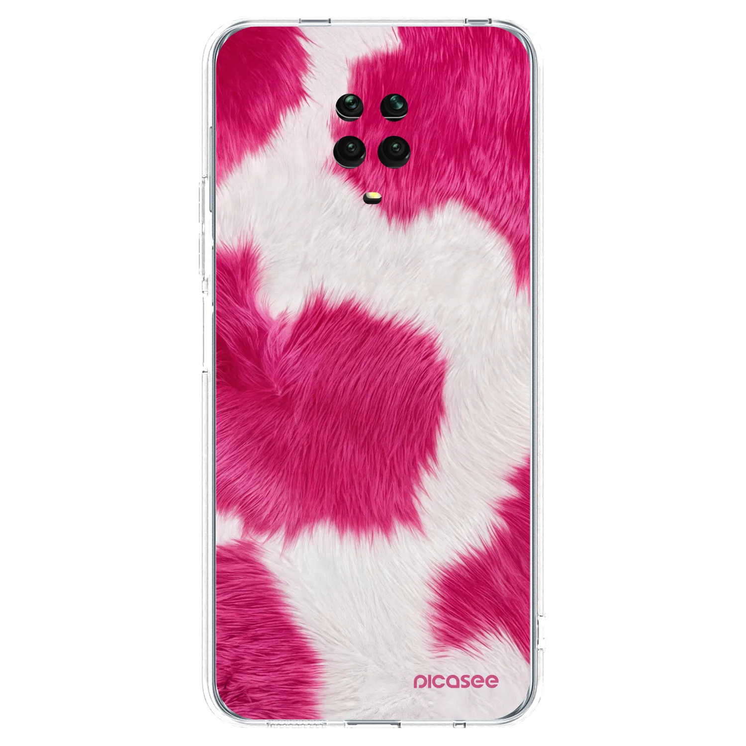 Picasee átlátszó szilikon tok az alábbi mobiltelefonokra Xiaomi Redmi Note 9 Pro - Pink Moo
