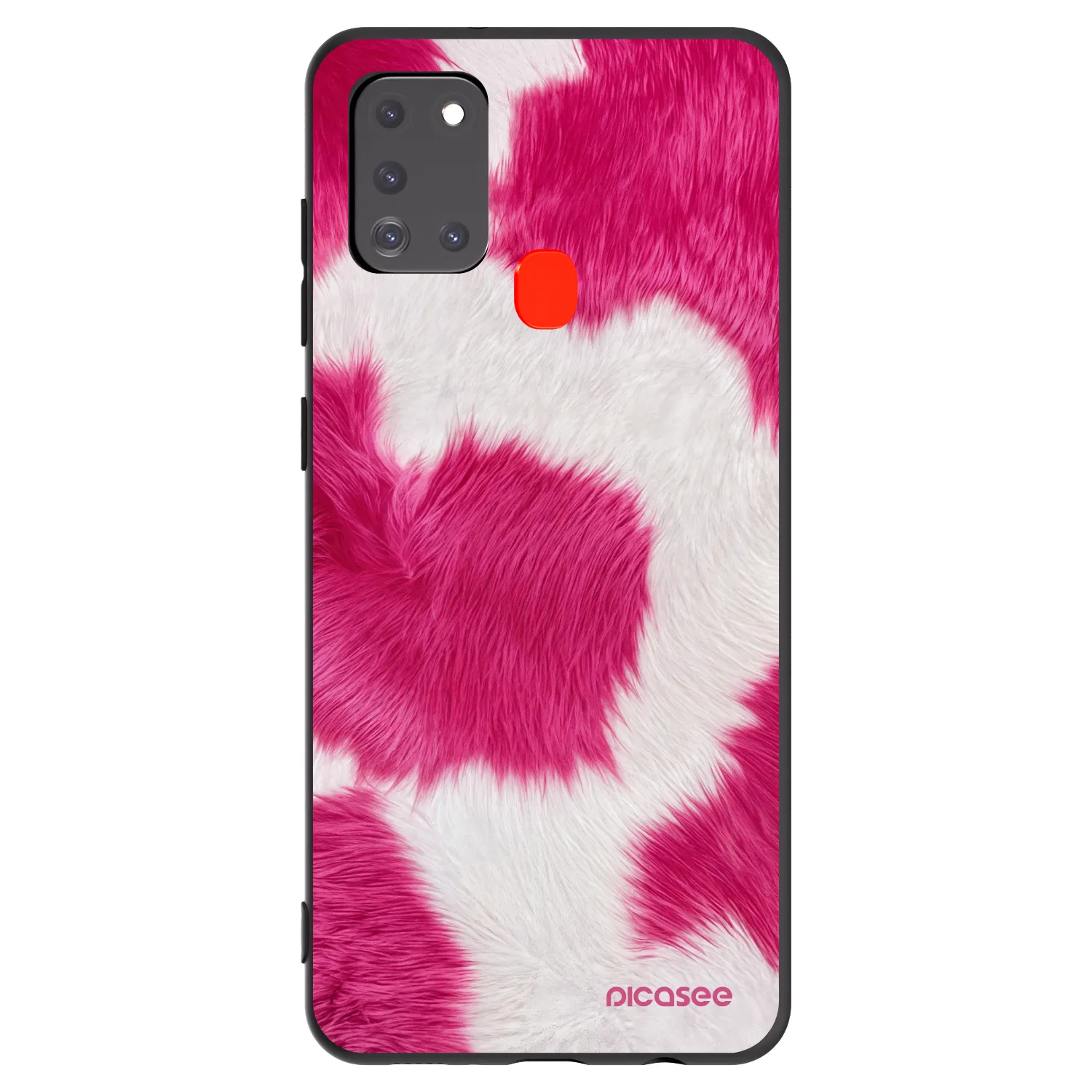 Picasee fekete szilikon tok az alábbi mobiltelefonokra Samsung Galaxy A21s - Pink Moo