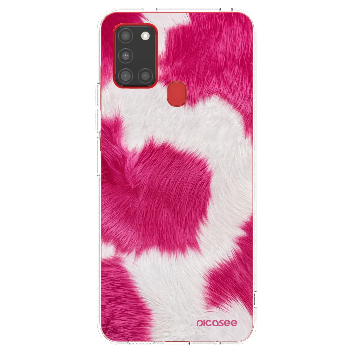 Picasee átlátszó szilikon tok az alábbi mobiltelefonokra Samsung Galaxy A21s - Pink Moo