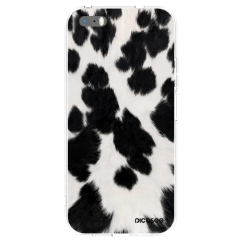 Picasee átlátszó szilikon tok az alábbi mobiltelefonokra Apple iPhone 5/5S/SE - Black Moo