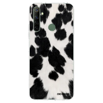 Picasee átlátszó szilikon tok az alábbi mobiltelefonokra Realme 6i - Black Moo