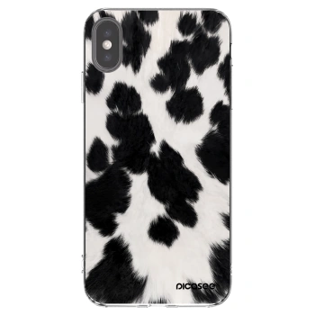 Picasee átlátszó szilikon tok az alábbi mobiltelefonokra Apple iPhone XS Max - Black Moo