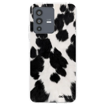 Picasee átlátszó szilikon tok az alábbi mobiltelefonokra Vivo V23 5G - Black Moo