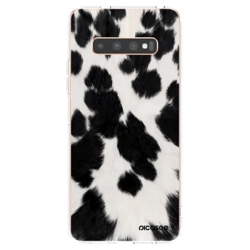 Picasee átlátszó szilikon tok az alábbi mobiltelefonokra Samsung Galaxy S10 Plus G975 - Black Moo